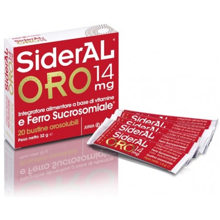 Junia Pharma Sideral Oro 20 Bustine Sideral - 1 Junia Pharma Sideral Oro 20 Bustine Sideral - 1