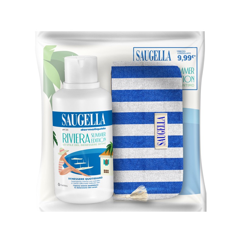 Saugella Dermoliquido Detergente 500 ml Con Omaggio Pochette Riviera - Igiene corpo - 947118485 - Saugella - € 7,64