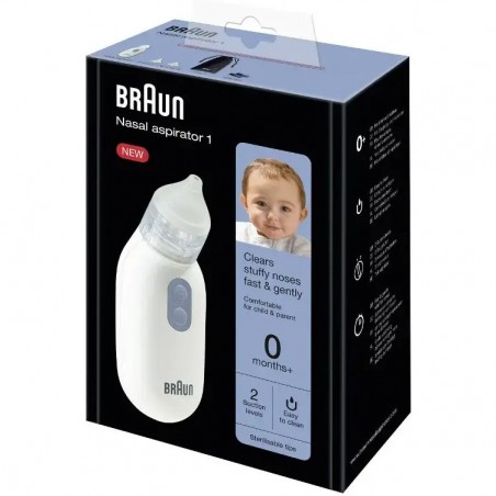 Braun Aspiratore Nasale Elettrico Comodo Silenzioso - Pulizia naso e orecchie bambini - 976596080 - Braun - € 44,90