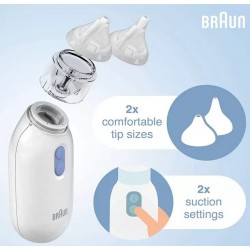 Braun Aspiratore Nasale Elettrico Comodo Silenzioso - Pulizia naso e orecchie bambini - 976596080 - Braun - € 44,90