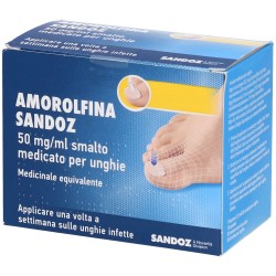 Amorolfina Sandoz 50 Mg/ml Smalto Medicato Per Unghie - Farmaci per micosi e verruche - 047512013 - Sandoz - € 22,32
