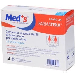 Farmac-zabban Garza Compressa Meds 12/12 18x40cm 12 Pezzi - Medicazioni - 931988087 - Farmac-Zabban - € 2,98