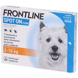 Frontline Spot On Cani 2-10 kg 4 Pipette da 0,67 ml - Prodotti per cani - 103030045 - Frontline - € 20,49