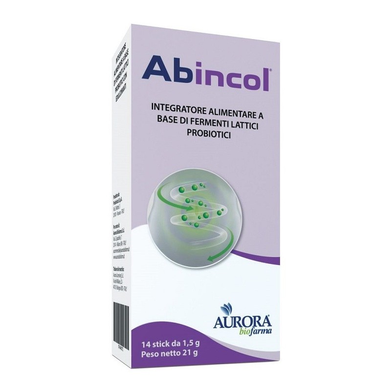 Aurora Licensing Abincol 14 Stick Orosolubili - Integratori di fermenti lattici - 974946372 - Aurora Licensing - € 19,20