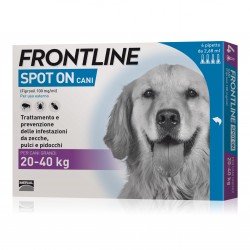FRONTLINE SPOT-ON CANI*soluz 4 pipette 2,68 ml 268 mg cani da 20 a 40 Kg - Prodotti per cani - 103030060 - Frontline - € 27,94