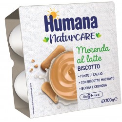 Humana Italia Humana Merenda Latte Biscotto 4 Pezzi Da 100 G - Alimentazione e integratori - 945098958 - Humana - € 3,14
