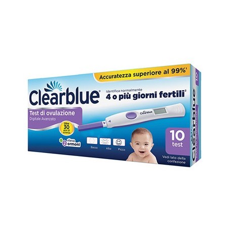 Clearblue Test Di Ovulazione Avanzato 4 Giorni Fertili O Più 10 Test - Test fertilità e test ovulazione - 924766140 - Clearbl...