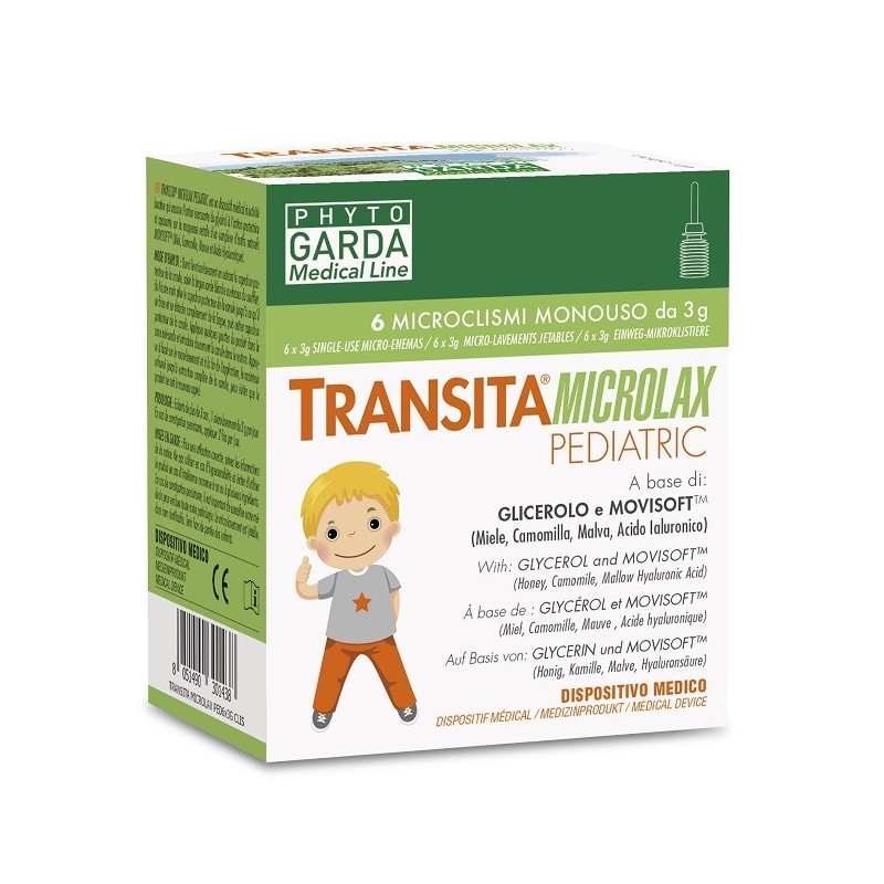 Transita Microlax Pediatric 6 Microclismi Per Bambini 3 G - Farmaci per stitichezza e lassativi - 982007559 - Transita - € 4,94
