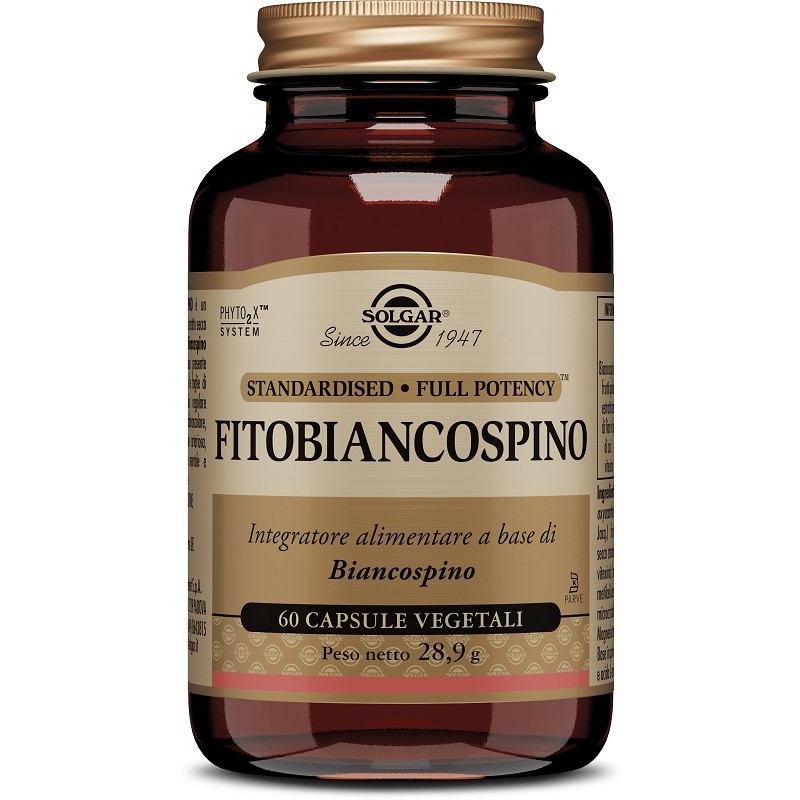 Solgar Fitobiancospino Integratore Cardiovascolare 60 Capsule Vegetali Solgar - 1