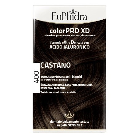 Zeta Farmaceutici Euphidra Colorpro Xd 400 Castano Gel Colorante Capelli In Flacone + Attivante + Balsamo + Guanti - Tinte e ...
