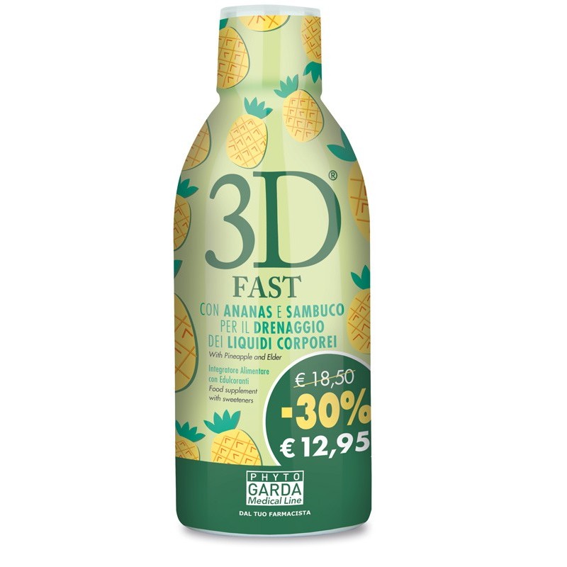 Phyto Garda 3D Fast Drenante Con Ananas E Sambuco 500 Ml - Integratori drenanti e pancia piatta - 926229408 - Phyto Garda - €...