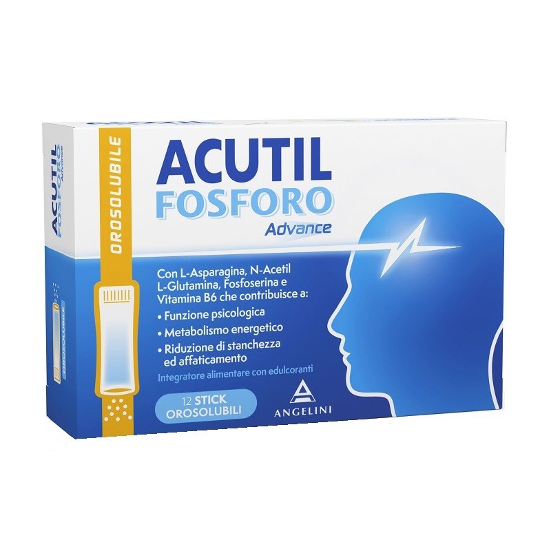 Acutil Fosforo Advance 12 Stick Orosolubili - Integratori per concentrazione e memoria - 981080690 - Acutil - € 17,50