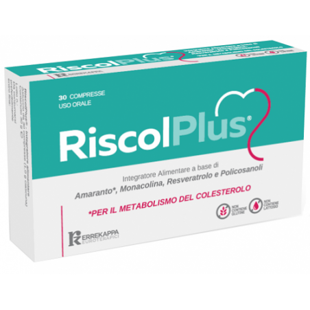 Riscol Plus Integratore Metabolismo del Colesterolo 60 Compresse Errekappa Euroterapici - 1 Riscol Plus Integratore Metabolismo del Colesterolo 60 Compresse Errekappa Euroterapici - 1