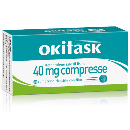 Okitask 40 mg Doppio Effetto Antidolorifico 20 Compresse OKi - 1 Okitask 40 mg Doppio Effetto Antidolorifico 20 Compresse OKi - 1