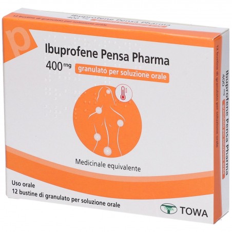 Ibuprofene Pensa Pharma Trattamento Dolore e Febbre 400 mg 12 Bustine Pensa Pharma - 1 Ibuprofene Pensa Pharma Trattamento Dolore e Febbre 400 mg 12 Bustine Pensa Pharma - 1