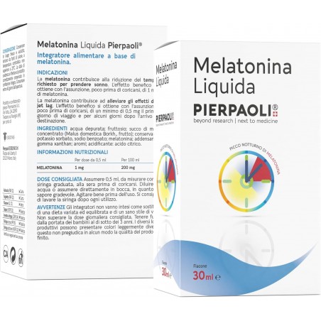 Melatonina Liquida Pierpaoli Favorisce Il Sonno 30 ml Pierpaoli Exelyas - 1 Melatonina Liquida Pierpaoli Favorisce Il Sonno 30 ml Pierpaoli Exelyas - 1