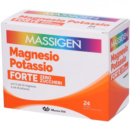 Massigen Magnesio e Potassio Forte Zero Zucchero 24 Bustine Massigen - 2 Massigen Magnesio e Potassio Forte Zero Zucchero 24 Bustine Massigen - 2