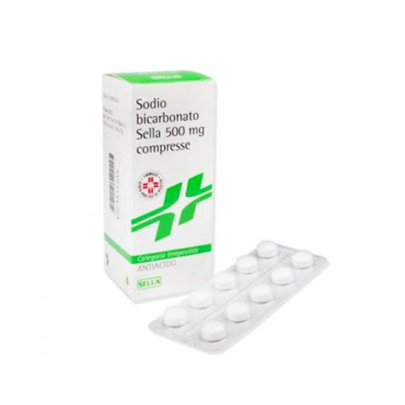 Sodio Bicarbonato Sella 500mg - 50 Compresse - Farmaci per bruciore e acidità di stomaco - 029816016 - Sella - € 3,60