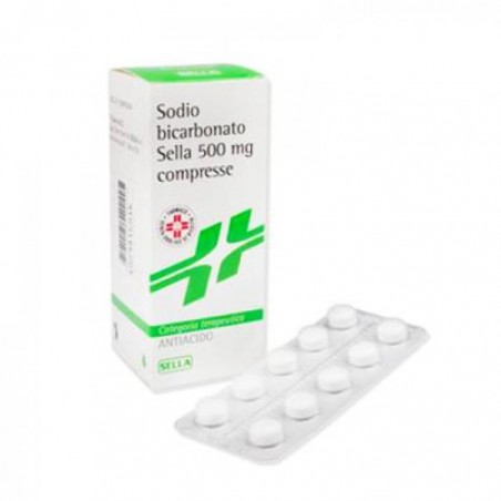 Sodio Bicarbonato Sella 500mg - 50 Compresse - Farmaci per bruciore e acidità di stomaco - 029816016 - Sella - € 4,65