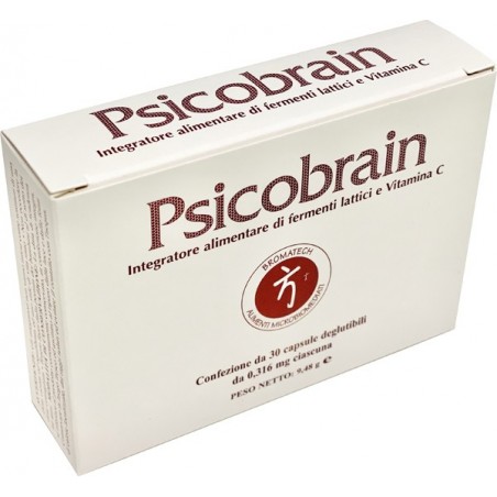 Psicobrain Integratore Di Fermenti Lattici e Vitamina C 30 Capsule Psicobrain - 1 Psicobrain Integratore Di Fermenti Lattici e Vitamina C 30 Capsule Psicobrain - 1
