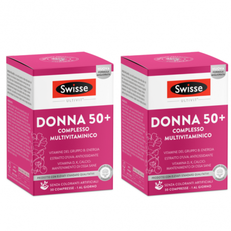 Swisse Multivitaminico Donna 50+ Doppio Pacco 60 Compresse Swisse - 1 Swisse Multivitaminico Donna 50+ Doppio Pacco 60 Compresse Swisse - 1