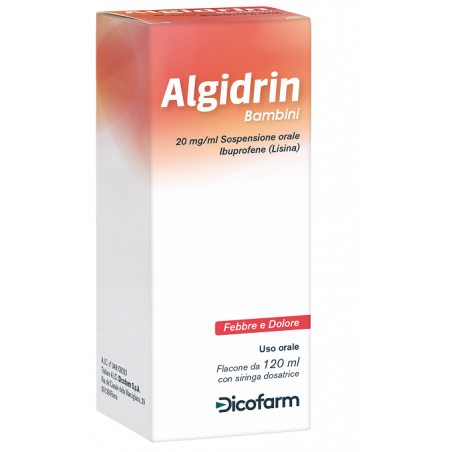 Algidrin 20 Mg/ml Sciroppo Per Bambini Per Febbre e Dolori 120 Ml - Farmaci per dolori muscolari e articolari - 049108020 - D...