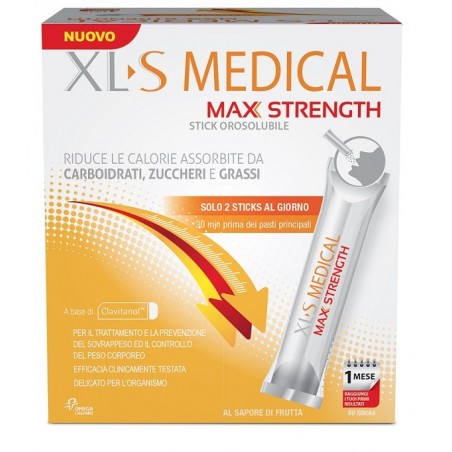 XLS Medical Max Strength 60 Stick Orosolubili - Colon irritabile - 971389958 - XLS Medical - € 70,84