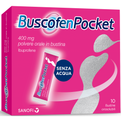 Buscofen Pocket 400 Mg Ibuprofene Per Combattere i Dolori Forti 10 Bustine - Farmaci per dolori muscolari e articolari - 0453...
