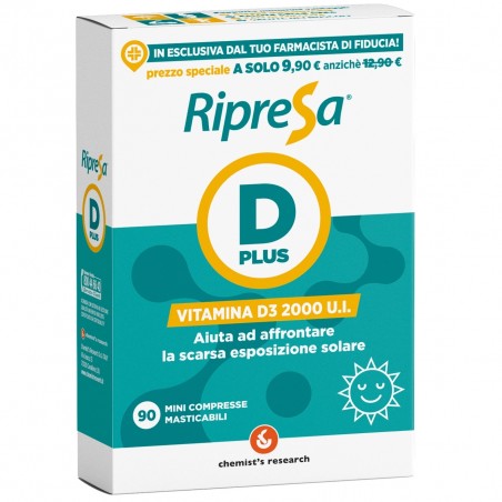 Chemist's Research Ripresa D Plus Vitamina D3 90 Compresse Masticabili Chemist's Research - 1 Chemist's Research Ripresa D Plus Vitamina D3 90 Compresse Masticabili Chemist's Research - 1