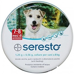 Seresto Collare Antiparassitario 12,5 g (38 cm) Per Cani (peso fino a 8 Kg) - Prodotti per altri animali - 104349028 - Serest...