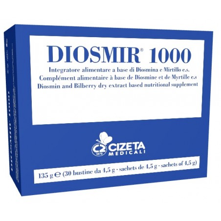 Diosmir 1000 Integratore per il Microcircolo 30 Bustine - Circolazione e pressione sanguigna - 982667661 - Cizeta Medicali - ...