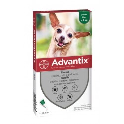 Advantix Spot-On Per Cani fino a 4 Kg - 1 Pipetta 40 mg + 200 mg - CON IMMAGINE E DESCRIZIONE - 103629010 - Advantix
