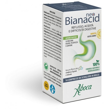Aboca Societa' Agricola Neobianacid 14 Compresse Limone Aboca - 1 Aboca Societa' Agricola Neobianacid 14 Compresse Limone Aboca - 1