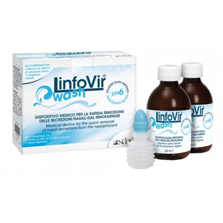 Noos Soluzione Per Irrigazione Nasale Linfovir Wash 2 Flaconi Da 250ml - Prodotti per la cura e igiene del naso - 939527685 -...