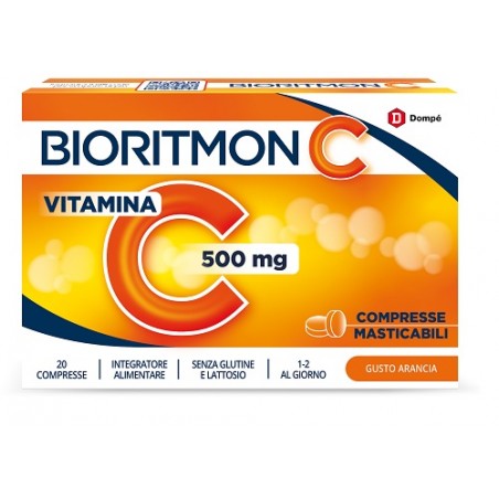 Dompe' Farmaceutici Bioritmon C 500mg Vitamina C 20 Compresse Masticabili Dompe' Farmaceutici - 1 Dompe' Farmaceutici Bioritmon C 500mg Vitamina C 20 Compresse Masticabili Dompe' Farmaceutici - 1