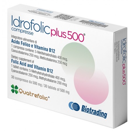 Biotrading Unipersonale Idrofolic Plus 500 30 Compresse Biotrading Unipersonale - 1 Biotrading Unipersonale Idrofolic Plus 500 30 Compresse Biotrading Unipersonale - 1