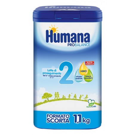 Humana 2 Probalance Latte Crescita 6-12 Mesi 1100 g - Latte in polvere e liquido per neonati - 944182676 - Humana - € 24,89