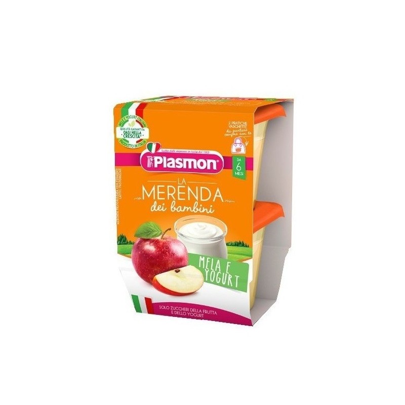 Plasmon La Merenda Dei Bambini Sapori Di Natura Mela Yogurt Asettico 2 X 120 G - Biscotti e merende per bambini - 942862917 -...