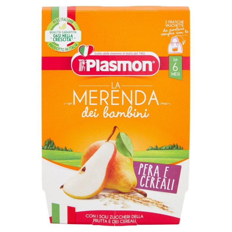 Plasmon La Merenda Dei Bambini Sapori Di Natura Pera Cereali Asettico 2 X 120 G - Biscotti e merende per bambini - 942862879 ...