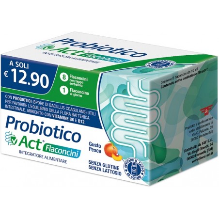 Probiotic Act Integratore Stanchezza Sistema Immunitario 8 Flaconcini Linea Act - 1 Probiotic Act Integratore Stanchezza Sistema Immunitario 8 Flaconcini Linea Act - 1