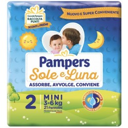 Pampers Sole & Luna Flash - 2 - 21 Pezzi - Pannolini - 925891259 - Pampers