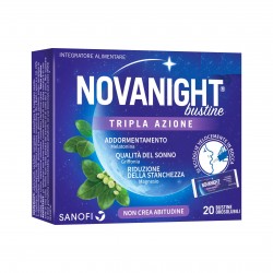 Novanight Tripla Azione Contribuisce Alla Qualità Del Sonno 20 Bustine - Integratori per umore, anti stress e sonno - 9441053...