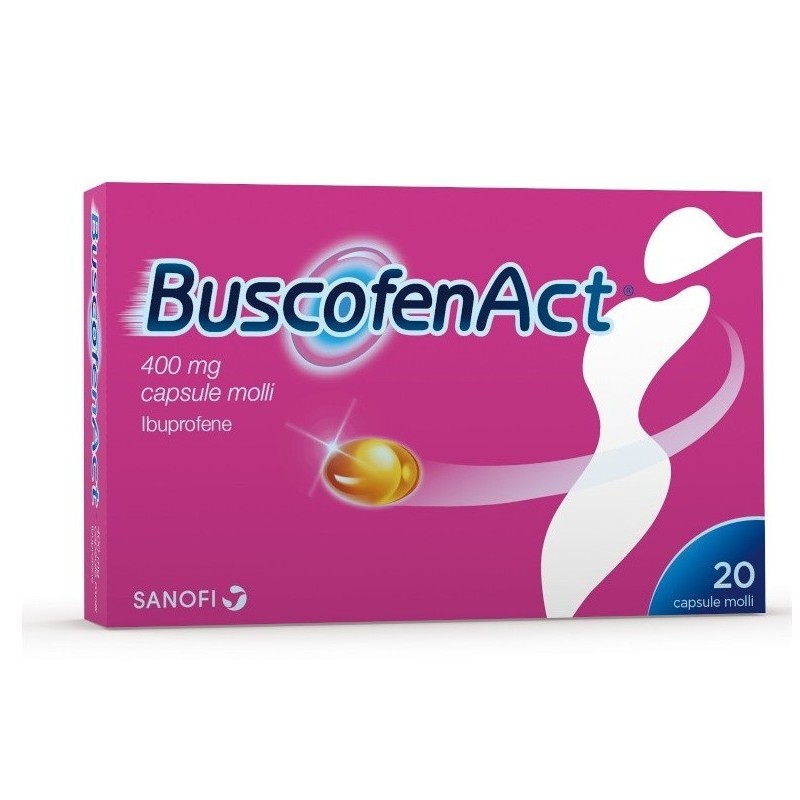 Buscofen Act 400 Mg Per Dolori Mestruali 20 Capsule Molli - Farmaci per dolori muscolari e articolari - 041631033 - Buscofen ...