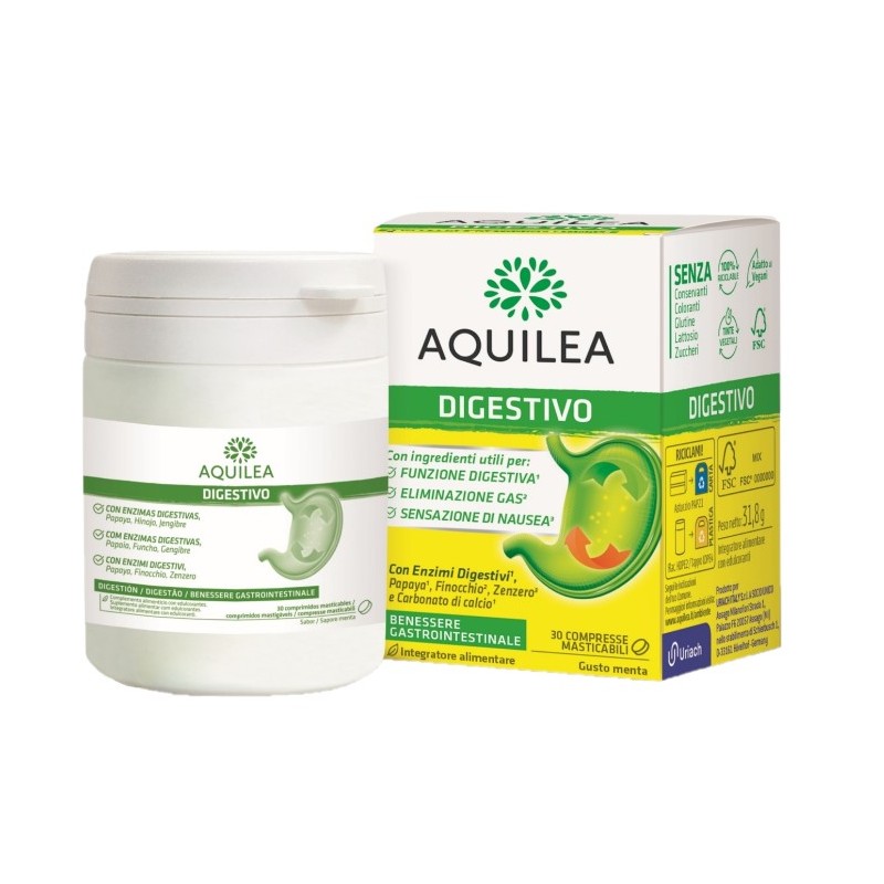 Uriach Italy Aquilea Digestivo 30 Compresse Masticabili Uriach Italy - 1