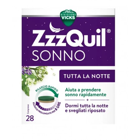 Vicks ZzzQuil Sonno Migliora il Riposo Notturno 28 Compresse ZzzQuil Natura - 1 Vicks ZzzQuil Sonno Migliora il Riposo Notturno 28 Compresse ZzzQuil Natura - 1