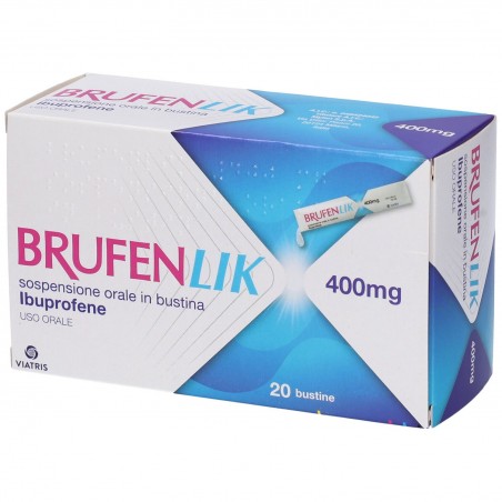 Brufenlik 400 Mg Ibuprofene Sollievo Rapido da Dolore e Febbre 20 Bustine Brufen - 2 Brufenlik 400 Mg Ibuprofene Sollievo Rapido da Dolore e Febbre 20 Bustine Brufen - 2