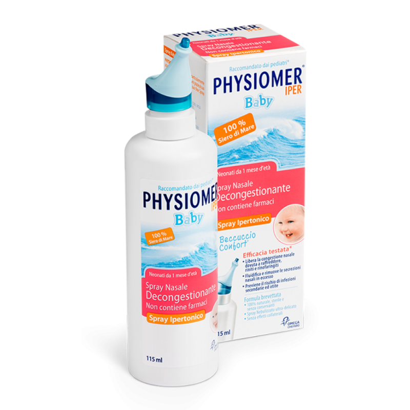 Physiomer Baby Iper Spray Nasale Soluzione Ipertonica 115 Ml - Soluzioni Ipertoniche - 924526888 - Physiomer - € 9,10