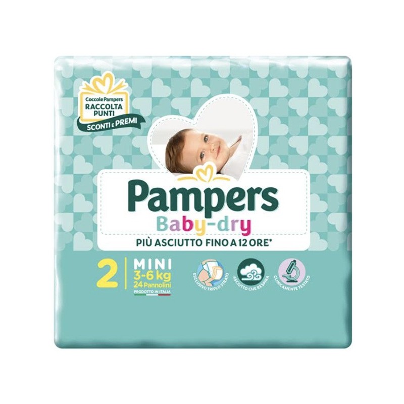Pampers Baby Dry - 2 - 24 Pezzi - Pannolini - 925944668 - Pampers - € 4,91