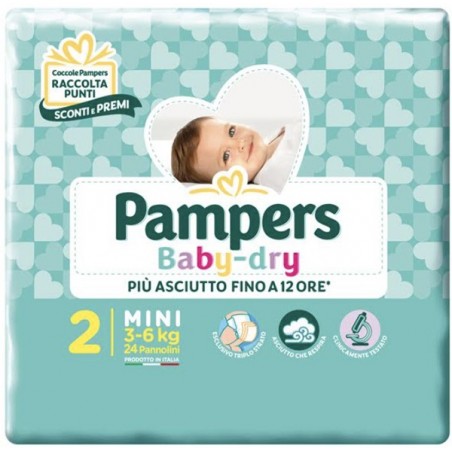 Pampers Baby Dry - 2 - 24 Pezzi - Pannolini - 925944668 - Pampers - € 4,91