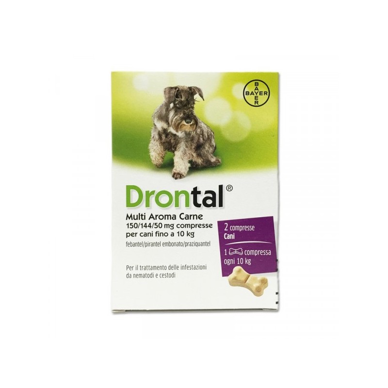 Drontal Multi Aroma Carne Antielmintico Per Cani 2 Compresse - Prodotti per cani - 104701014 - Drontal - € 14,39